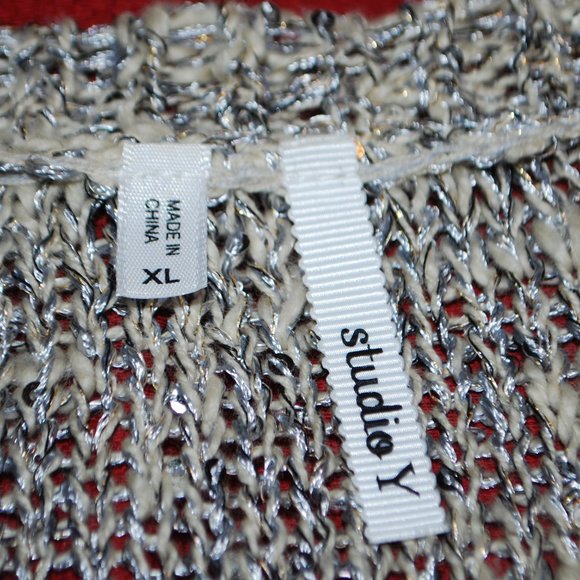 Studio Y Sparkly Open Front Sweater - XL - Picture 6 of 8